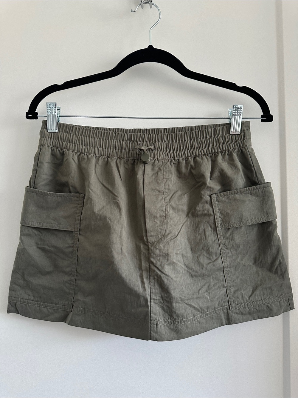 Zara army green cargo skort